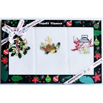 Utěrka Praktik Tools Vánoční dárková sada utěrek 50 x 70 cm Lucerna 3 ks