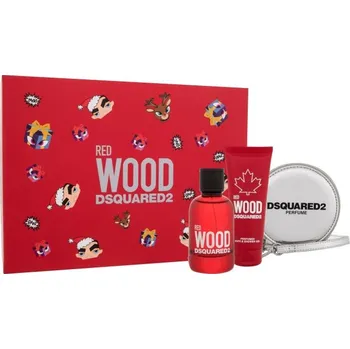 Parfém Dsquared2 Dsquared2 Red Wood SET: Toaletní voda 100ml + Sprchovací gél 100ml + Kozmetická taška Pre ženy Toaletní voda