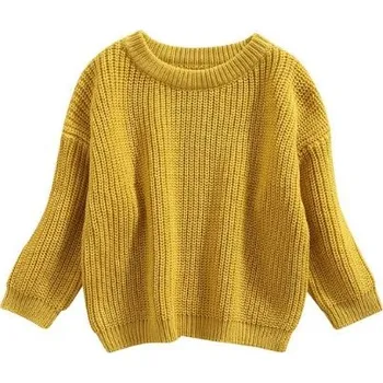 Chlapecký svetr Dětský podzimní pletený svetřík pro nejmenší Barva: Žlutá, Velikost: 90/12-18M