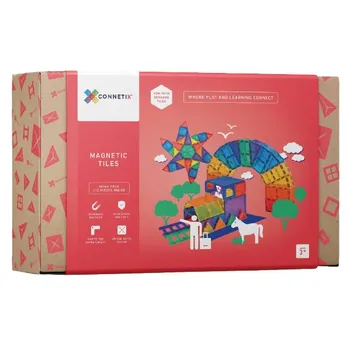 ostatní stavebnice Connetix Magnetic Tiles Rainbow 212 dílků