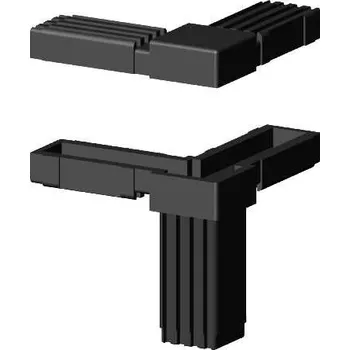 Příslušenství pro plot Spojka jeklu čtvercová, "L+1", bez ocelové výztuže, 25x1.5mm, černá