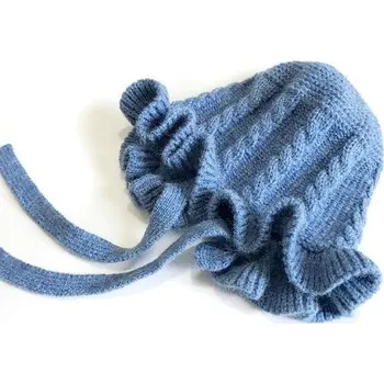 Čepice Kojenecká čepice podzimní / zimní čepice na zavázání Barva: modrá