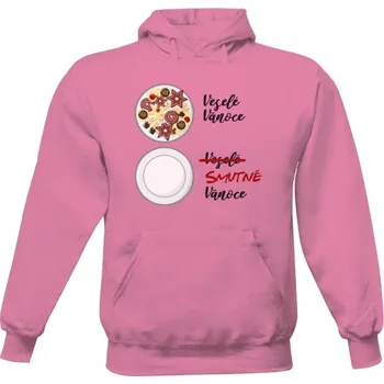 Pánská mikina Pánská mikina s kapucí s potiskem Smutné Vánoce pánské