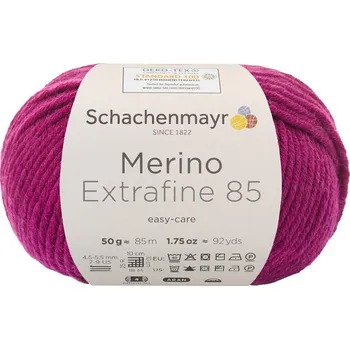 Příze Schachenmayr Merino extrafine 85 Fuchsiová 233 (Příze Merino extrafine 85 burgund 233)