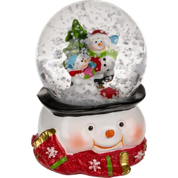 Vánoční dekorace Sněhová koule - Sněhuláky