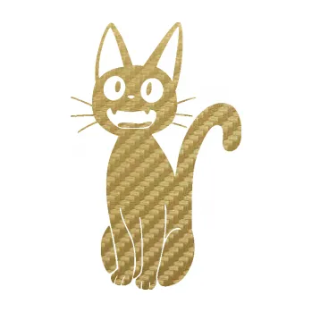 Samolepící dekorace SAMOLEPKA Kočka 031 levá (59 - 3D karbon zlatý) NA AUTO, NÁLEPKA, FÓLIE, POLEP, TUNING, VLASTNÍ TEXT, TISK, AUTOSAMOLEPKY.cz, POLEPY, OBRÁZEK, LOGO, SAMOLEPKY