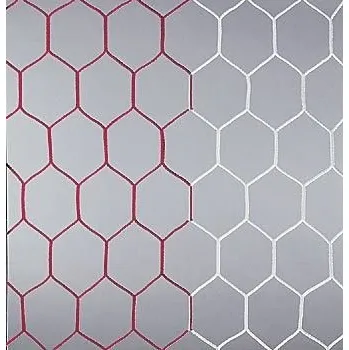 Síť k brance BERGER – HUCK Fotbalová branková síť PP 3,5 mm, plástvová oka, červená/bílá