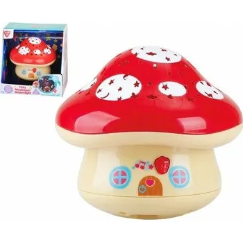 Hračka pro nejmenší Houba projekční plast na baterie se světlem, zvukem v krabičce 17x17x15cm 0m+