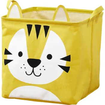 Úložný box Dream Creations Čtvercový koš na hračky motiv tygr 33 x 34 cm