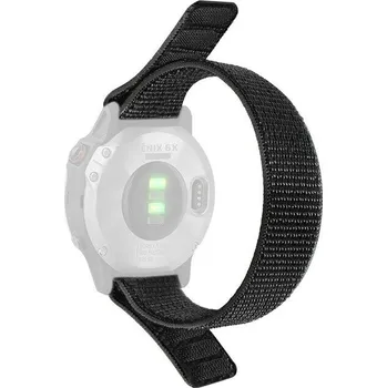 Řemínek na hodinky Nylonový řemínek Ricardo 20mm (pro Garmin Fenix 8/7S/6S (43mm), aj.), černý, provlékací