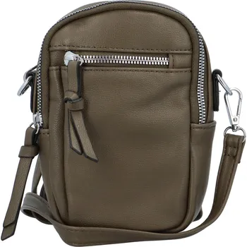 Kabelka Koženková crossbody kapsa na doklady, tmavě zelená