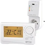 Termostat bezdrátový BPT22 týdenní programovatelný s průchozí zásuvkou, LCD