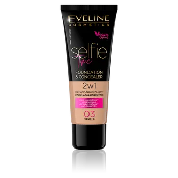 Přípravek na tvář Eveline Cosmetics Selfie Time make-up vanilla 03, 30 ml