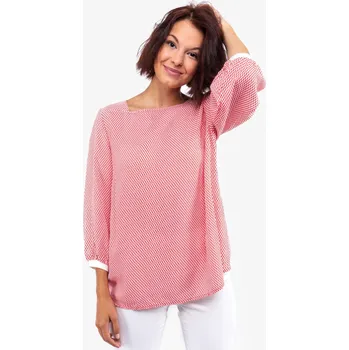 Dámská halenka Broadway dámská vzorovaná halenka Pansy červená Velikost: L