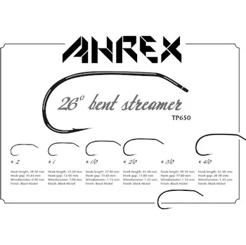 Rybářský háček Muškařské háčky Ahrex TP650 - 26 Degree Bent Streamer vel. 2