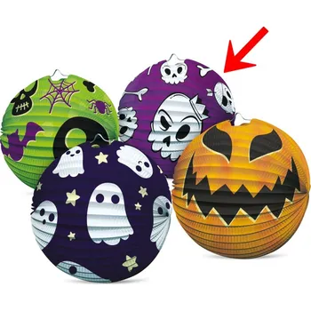 Party dekorace Lampión koule 25 cm H2 - Lebky a kosti