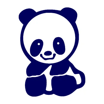 Samolepící dekorace SAMOLEPKA Panda 009 levá baby (23 - tmavě modrá) NA AUTO, NÁLEPKA, FÓLIE, POLEP, TUNING, VLASTNÍ TEXT, TISK, AUTOSAMOLEPKY.cz, POLEPY, OBRÁZEK, LOGO, SAMOLEPKY