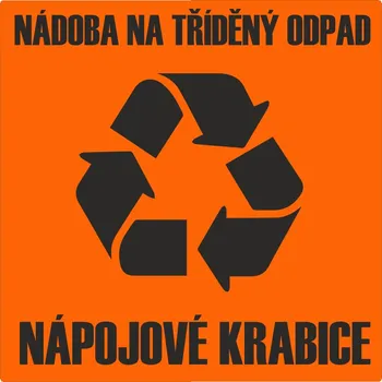 Nápojové krabice samolepka