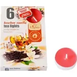 svíčka čajová vonná BOURBON VANILKA (6ks) hoří 3-4h, 716103