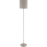 Eglo 95167 Pasteri grey + brown - Stojací lampa s textilním stínidlem + Dárek LED žárovka, 157cm (Moderní stojací lampa nejen do obýváku a ložnice)