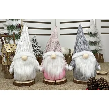 Vánoční dekorace Vánoční textilní skřítek – Rudolf - 28 cm