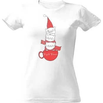 Dámské tričko Tričko s potiskem Vánoční kočky dámské