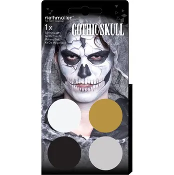 Karnevalový doplněk Amscan Gothic Skull make-up 4x 3,5 g