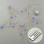 Barevná závěsná svítící vánoční hvězda do okna / na dveře, světelné efekty, časovač, DO, 50 cm