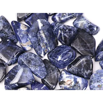 Drahý kámen Magieprirody.cz Tromlovaný kámen Sodalit XXL velikost 40 - 65 mm - Brazílie #414 Množství: 1ks