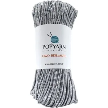 Příze POPYARN Příze Cavo brillante B02 - šedá, 200g 100m