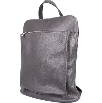 Kabelka Tmavěšedý kožený batoh/crossbody kabelka no. 21 o obsahu cca. 7 l