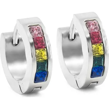 Náušnice BRUNOshop.cz Náušnice kroužky s kamínky BAREVNÉ