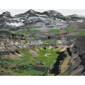 Malování podle čísel - Kaňon Ordesa, Španělsko Velikost: 40x50cm, Rámování: Pouze srolované plátno
