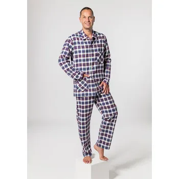 Pánské pyžamo LUIZ Pánské pyžamo na knoflíky -Flanelové- Jirka 119 Velikost: 58