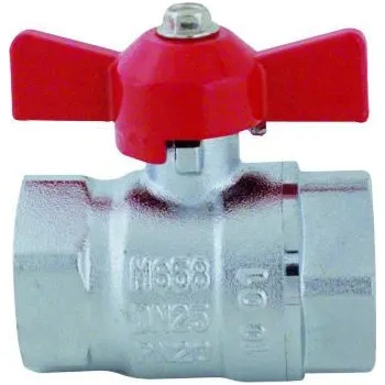 Vodovodní kohout Kohout kulový FF 1/2", přímý, motýl, voda