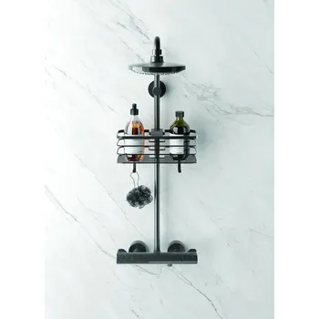 Koupelnový nábytek Černá koupelnová police Metaltex Origin ID_1436589