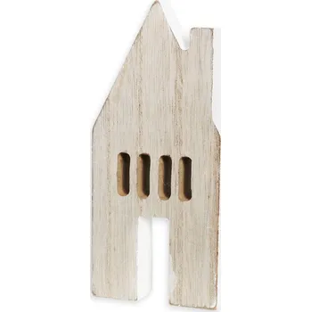 Vánoční dekorace Domek dřevo 10cm natur (551938)
