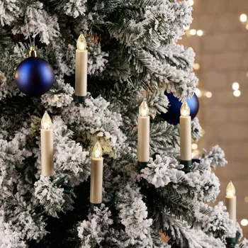 Vánoční osvětlení vidaXL Bezdrátové mini svíčky s dálkovým ovládáním 10 LED teplá bílá