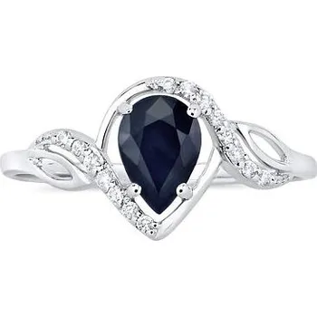 Prsten Stříbrný prsten AYNE s pravým Safírem velikost obvod 62 mm FNJR1249SA-obvod 62 mm