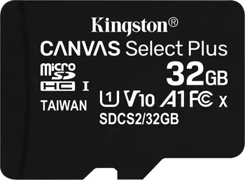 Paměťová karta Kingston Canvas Select Plus microSDHC 32 GB Class 10 UHS-I (SDCS2/32GBSP)