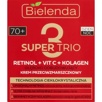 Pleťový krém Bielenda Super Trio pleťový krém proti vráskám 70+, 50 ml