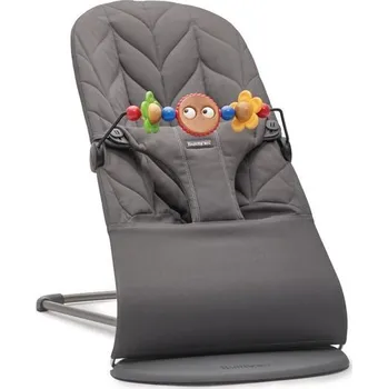 BABYBJÖRN Lehátko Babybjorn Bouncer Bliss Anthracite cotton petal+ hračka Googly Eyes