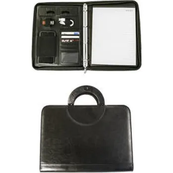 Kancelářská technika Portfolio A4 černé, kalkulačka, blok, klip