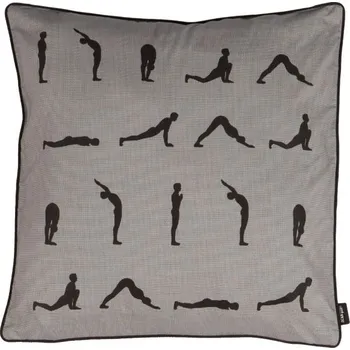 Polštář SCANquilt povlak SMART joga šedočerná 45 x 45 cm