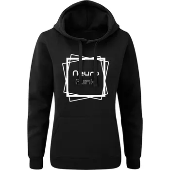 Dámská mikina DNBMARKET.CZ Dámská mikina s kapucí |D&B + NEURO| SquareRun Velikost: L, Barva: Černá - Design 2