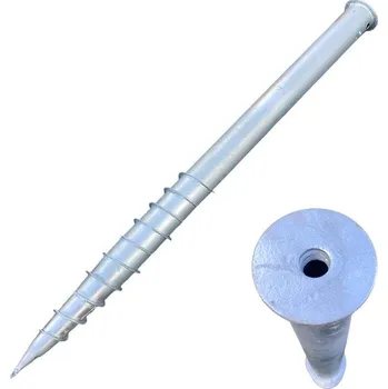 Zemní vrut 800mm, bez patky pilíře - závit M24 - nosnost 1000 kg