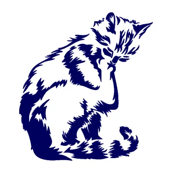 Samolepící dekorace SAMOLEPKA Kočka 032 pravá (23 - tmavě modrá) NA AUTO, NÁLEPKA, FÓLIE, POLEP, TUNING, VLASTNÍ TEXT, TISK, AUTOSAMOLEPKY.cz, POLEPY, OBRÁZEK, LOGO, SAMOLEPKY