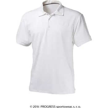 Pánské tričko Triko krátké pánské Progress POLOS, bílé Velikost: XXL