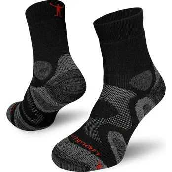 Pánské ponožky Northman Trekking Mid Merino Velikost: 39-41 Černé Turistické Merino Ponožky