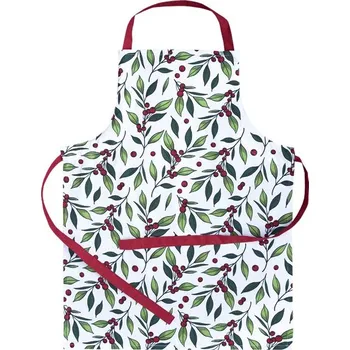 Kuchyňská zástěra SCANquilt zástěra DEKORO bobule zelenočervená 60 x 80 cm